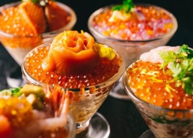 The seafood parfait is a photo-worthy dish!