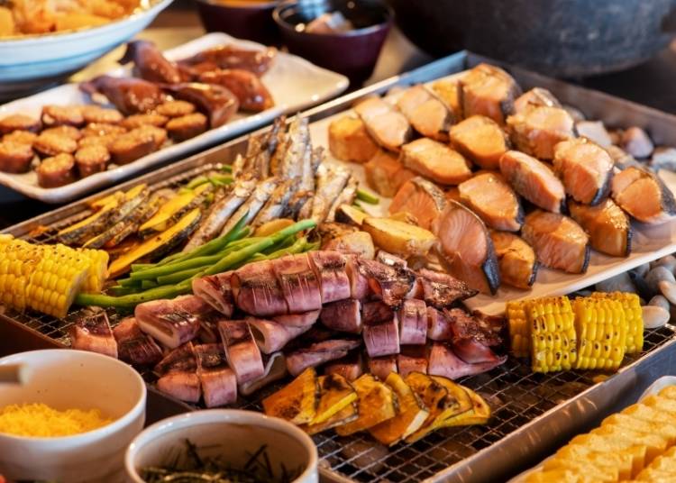 ▲魚介類や野菜の炙り焼きイメージ