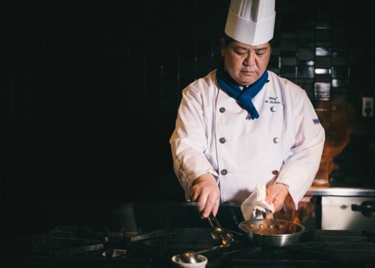▲主廚在眼前為你涮燒牛肉