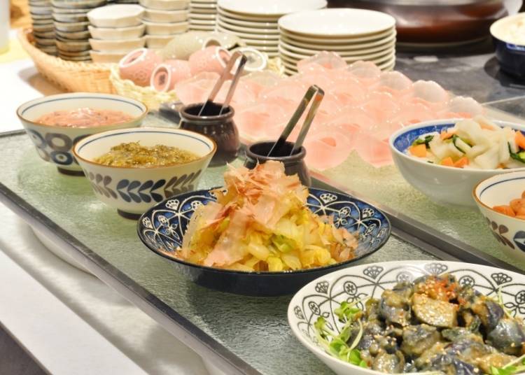 ▲漬物等的日式料理