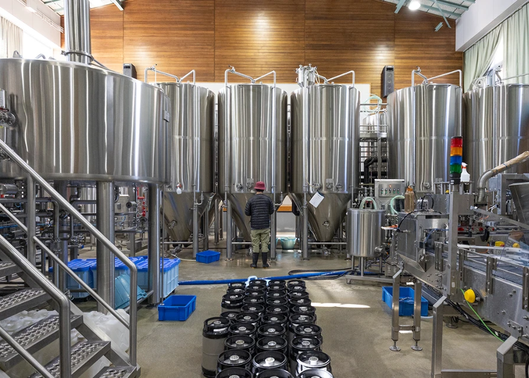 ▲The gymnasium was transformed into a beer brewery.