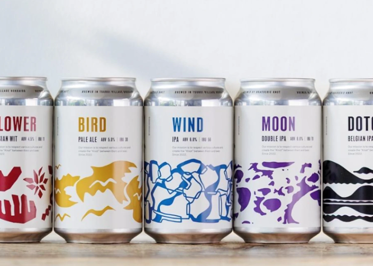 ▲Their core lineup features FLOWER for 750 yen, BIRD for 750 yen, WIND for 770 yen, and MOON for 800 yen, along with the region-exclusive DOTO for 770 yen (each in a 360ml can).