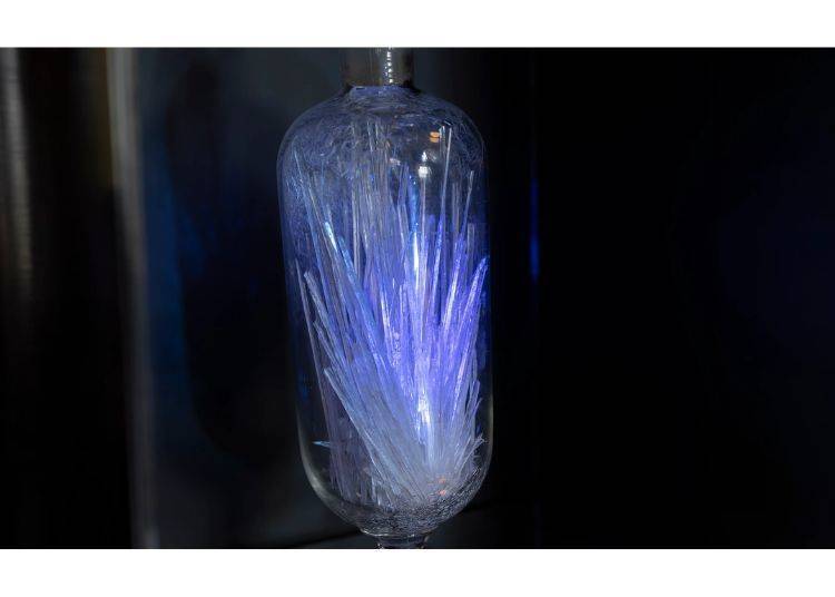 ▲A large menthol crystal on display at the Kitami Mint Memorial Museum.