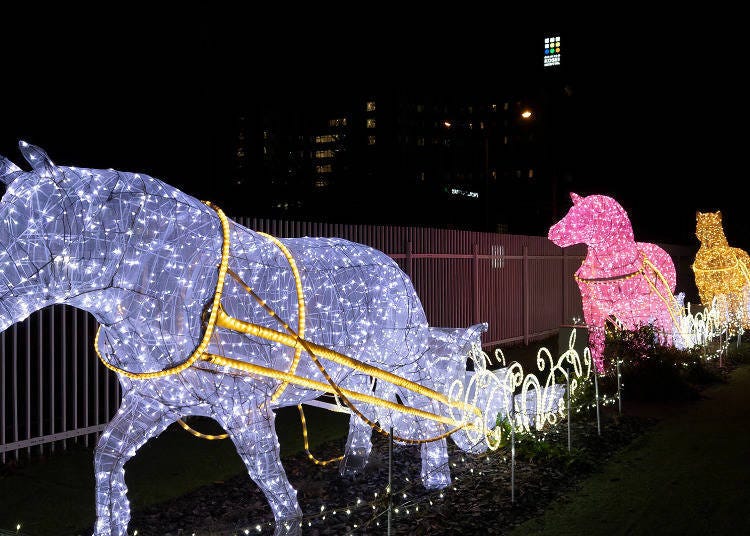 ▲Winter illuminations and other attractions make the racecourse enjoyable even for visitors who are not racing fans