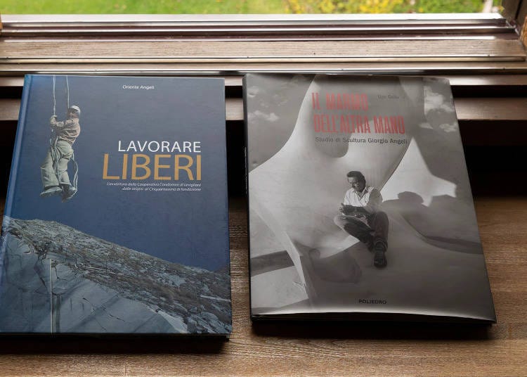 ▲由左至右為「LAVORARE-LIBERI」、「雕刻大理石的另一隻手-IL MARMO DELL&rsquo;ALTRA MANO-」