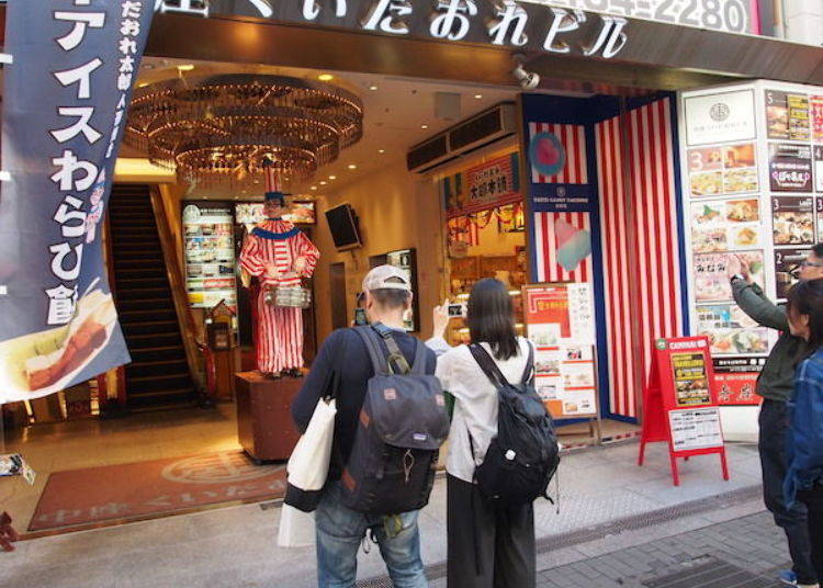 ▲구이다오레 빌딩의 상징 ‘구이다오레 인형’. 오사카 여행 인증샷의 명소.