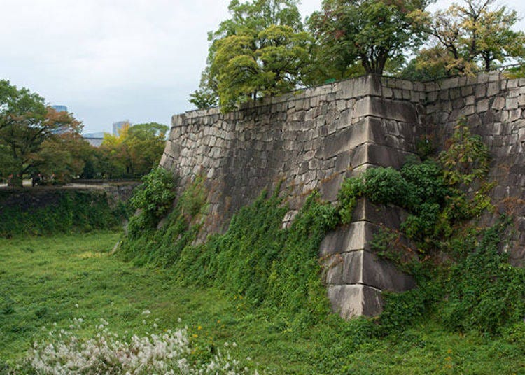 ▲在2代将军－德川秀忠的时代所被建造的石墙。