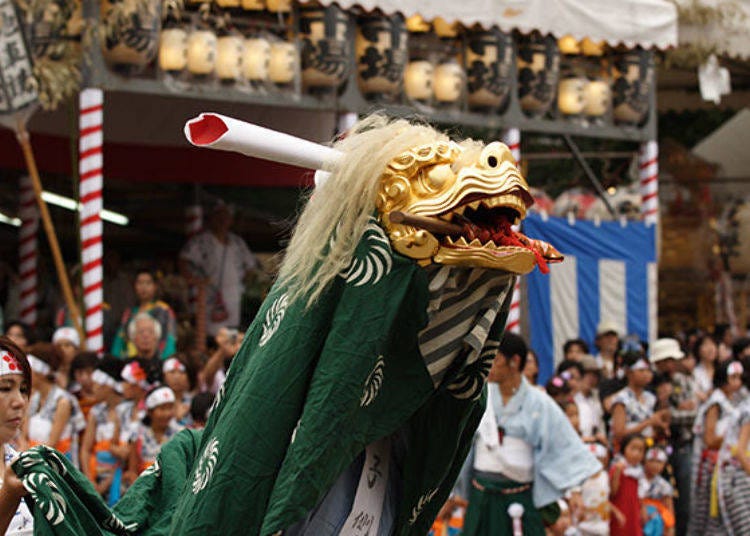 ▲역동적인 사자 춤〈©(공익재단법인)오사카 관광국〉