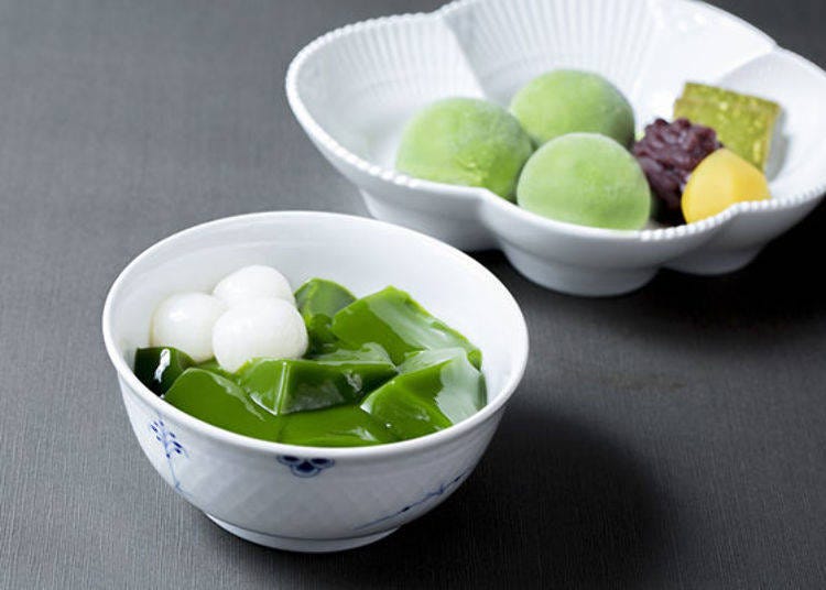 Recommended dish, Namacha Jelly (matcha flavor) (1,051 yen tax included)