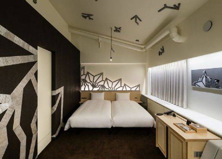 ▲Concept room born from the unusual collaboration of street art and Kyoto paper-hanging