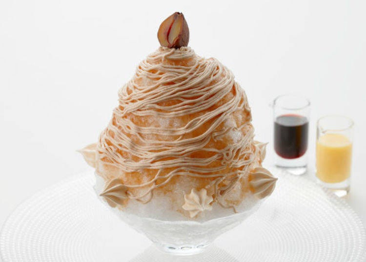 ▲The summer special Yuki-no-Ha Mont Blanc Shaved Ice made with natural ice (1,404 yen) has a line before the store opens!