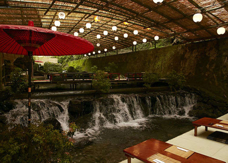 Kibune Japan Has An Incredible Floating River Restaurant Where You Catch Noodles In An Actual Bamboo Stream Live Japan Travel Guide