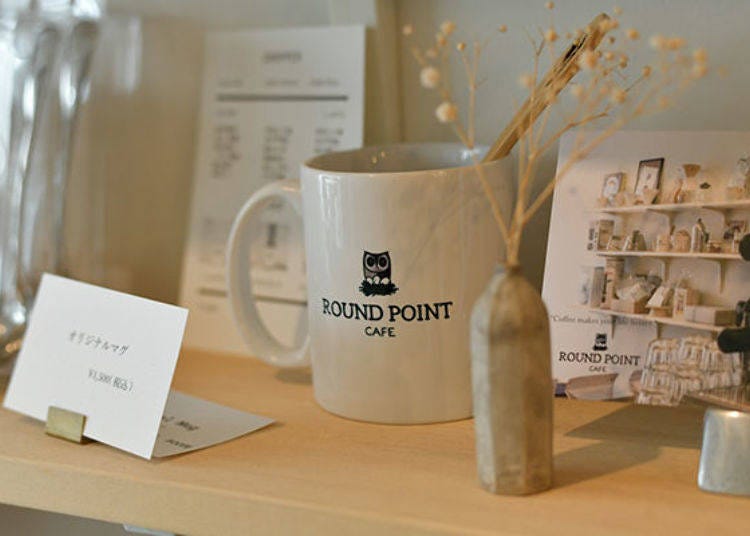▲A coffee mug with the shop logo can be purchased for 1,500 yen.
