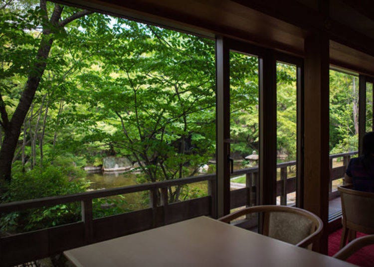 ▲ This is the view from the Kassui-ken restaurant