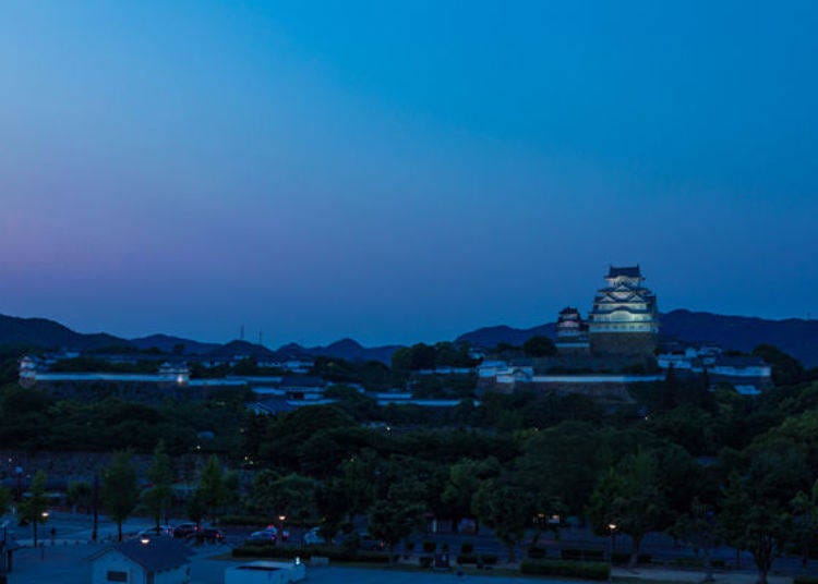 ▲ The Himeji Castle beautifully illuminated at night