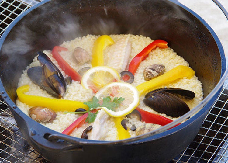 ▲鍋中是散發可口香味的海鮮燉飯！