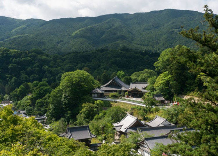 ▲View from the stage. You can see Mt. Atago directly ahead. Taking a deep breath of the fresh air while admiring the view will certainly refresh you.