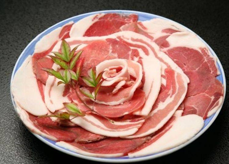 ▲ The Mount Omine Boar meat has a good balance of lean meat and fat