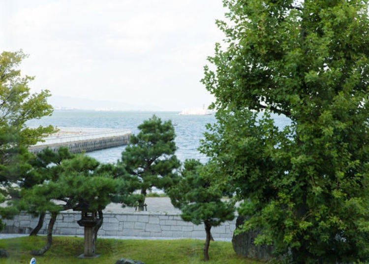 ▲ The pleasure boat Michigan can be seen in the distance on Lake Biwa!