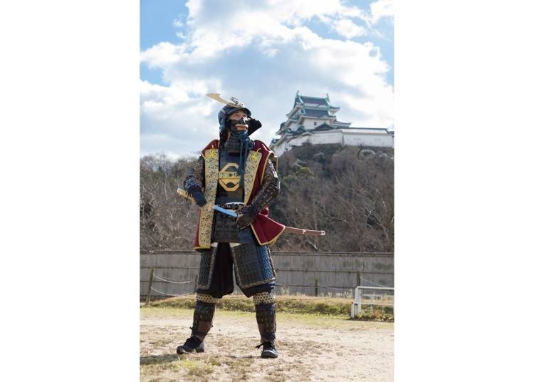 ▲Ta-da! Commemorative photos of being dressed up in historical garb
