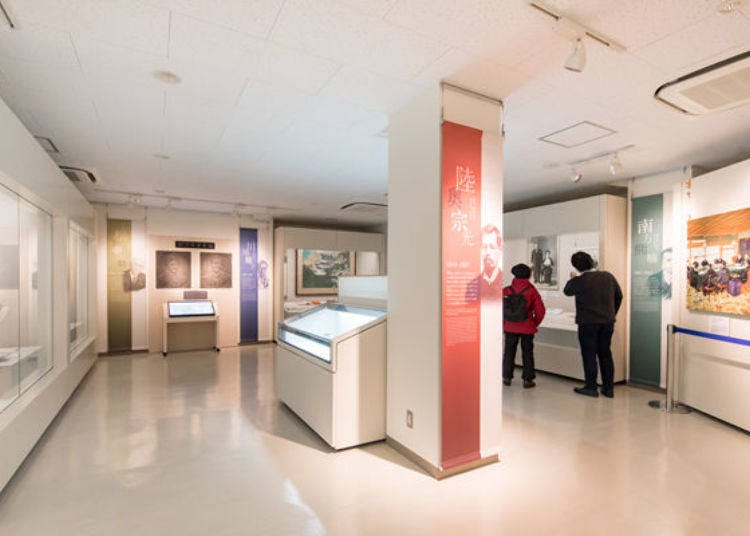 ▲わかやま歴史館 歴史展示室の「わかやま人物探訪」コーナー