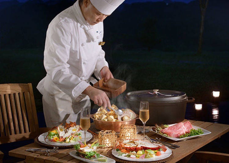 ▲A chef will prepare the dishes at the table.