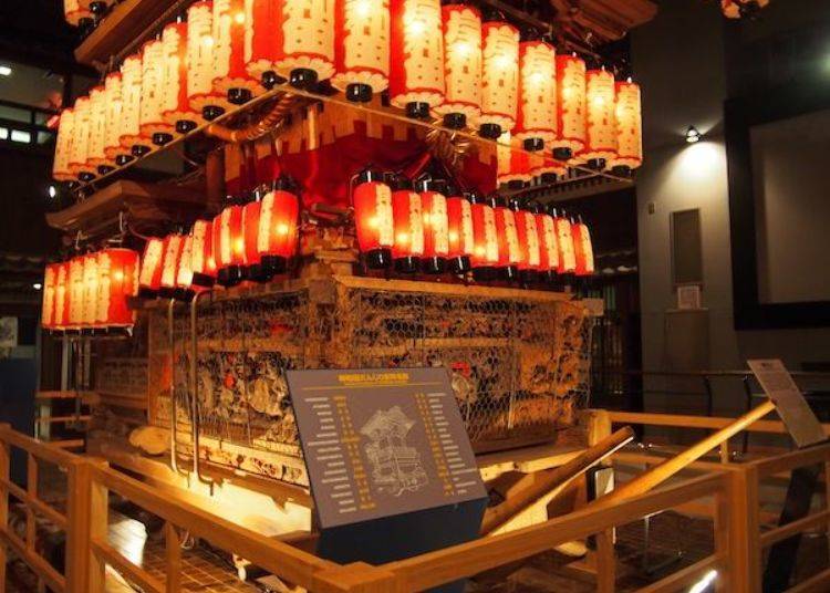 ▲Old generation Kamiyacho danjiri from 1841. The paper lanterns are lit up as if at night