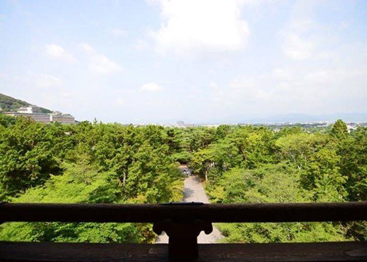 ▲從三門中央看到的京都市西北方風景