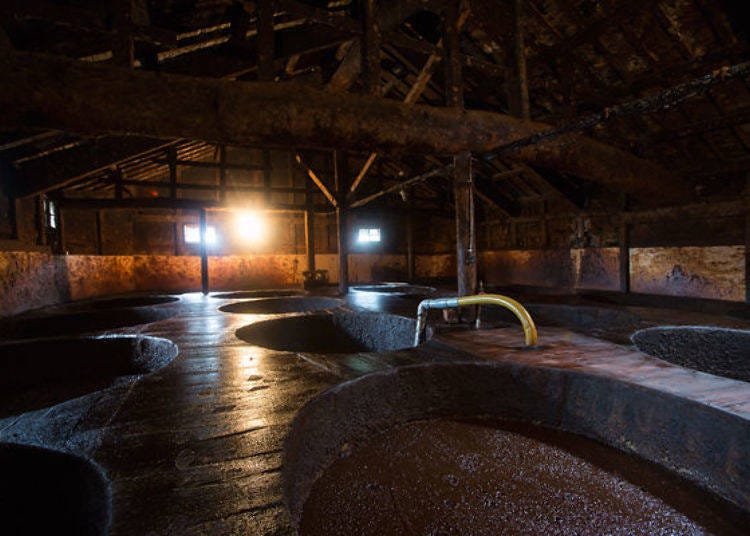 ▲從江戸時代就一直持續使用著的角長醬油工廠