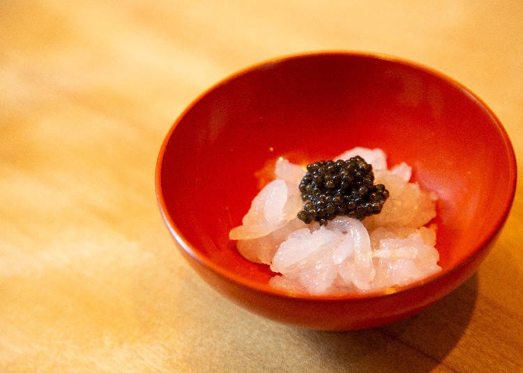 The non-sushi items are also excellent, such as the Toyama White Shrimp