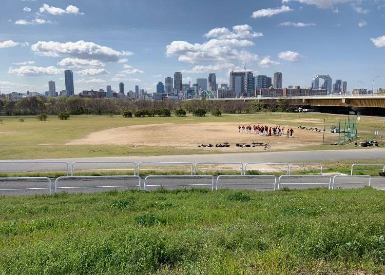 能在都會感受大自然氣息的「淀川河川公園」