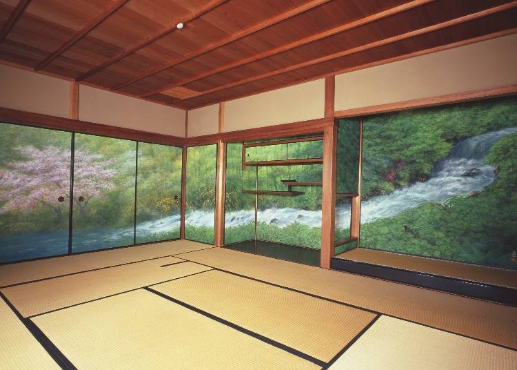 The vibrant screen door paintings of the Rosei-tei（C）Jisho-ji