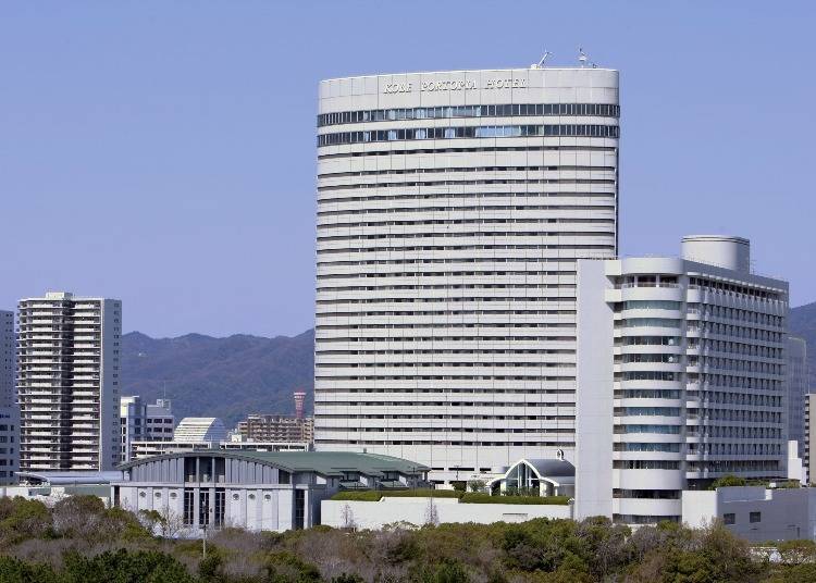 从高楼层饱览港口和街景「神户波多比亚饭店」