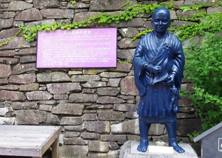 The statue of Buddhist priest, Gyoki at Negai no Niwa