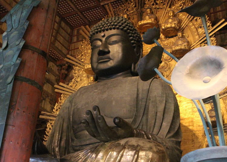 2. Todai-ji Temple: Giant Buddha and Buildings are Both Among the Largest in the World