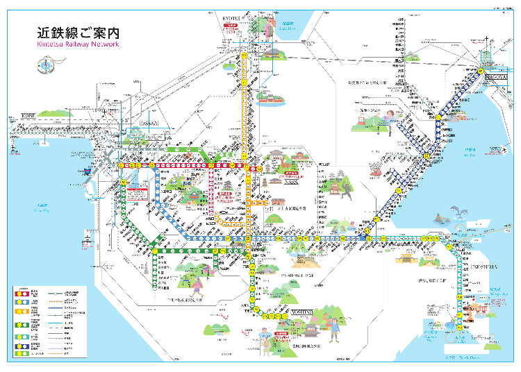 Kintetsu railway map