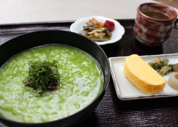 Manyo-gayu (single dish, comes with pickled vegetables) 1080 yen (tax included)