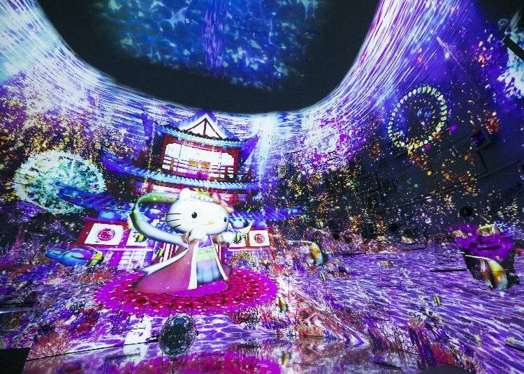The Palace Theater dome is filled with dazzling lights and music. Truly an experience to remember! (Photo courtesy of HELLO KITTY SMILE / ©2022 SANRIO CO., LTD. APPROVAL NO. L621898)