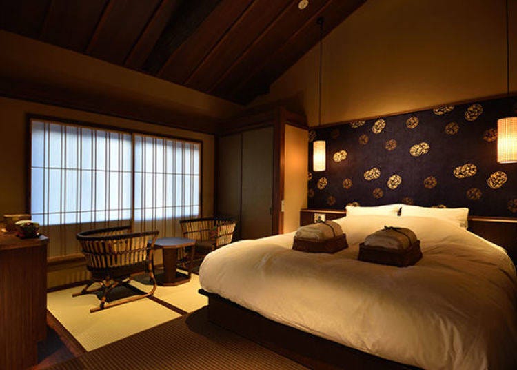 ▲Ruri Twin Bedroom. 2 persons, 23,000 yen each plus tax on weekdays, 2 meals included.