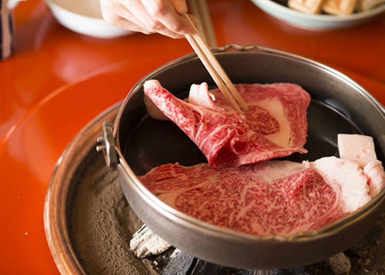 Heavy Nambu cast iron sukiyaki pot