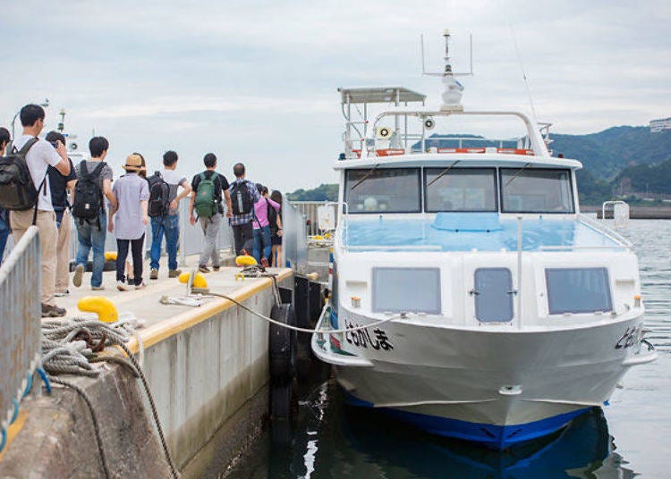 Boarding the Tomogashima Kisen Ferry to the uninhabited Tomogashima Islands