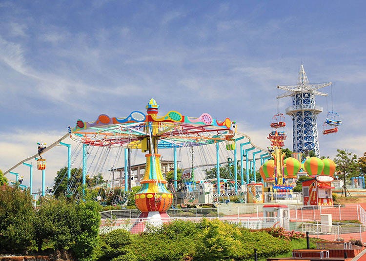 Colorful and retro playground equipment