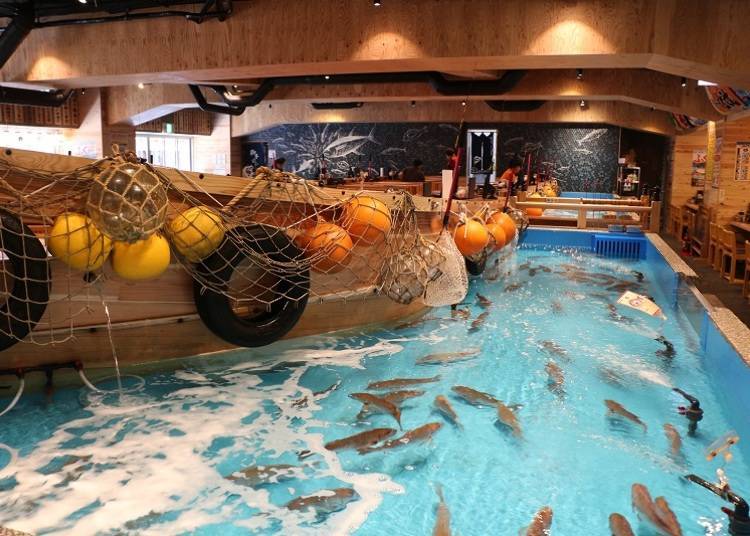 1. Jumbo Fishing Boat Tsurikichi: Catch your own dinner at this wild Namba restaurant!