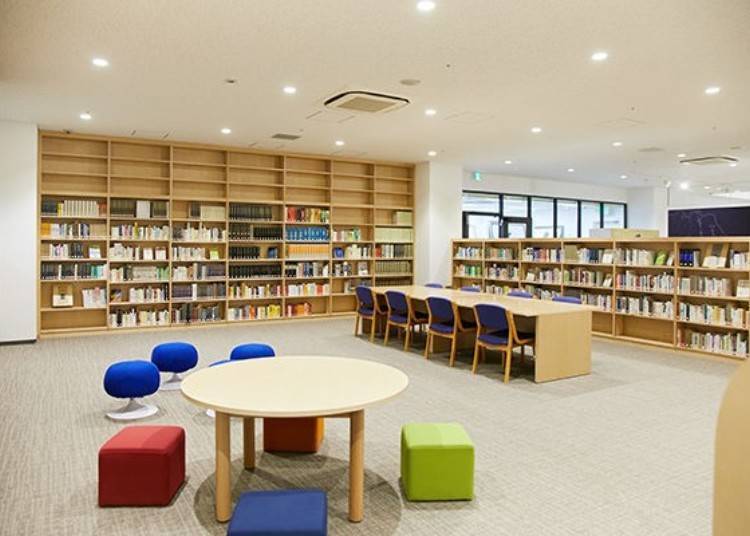 There is also a library with kanji related books. You can even read the Dai Kan-Wa Jiten