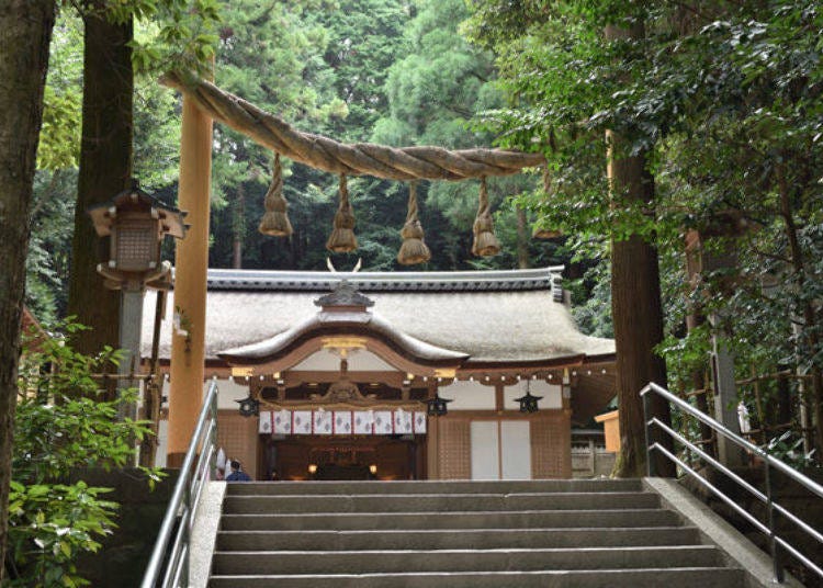 ▲｢狹井神社｣的拜殿