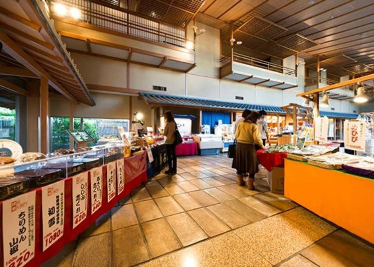The morning market held every day at Hotel Hanamizuki (hours: 7:00 a.m. - 10:00 a.m.)