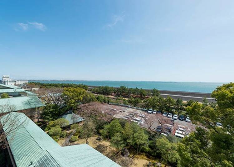 ▲從本館海邊的房間,可以看到伊勢灣的全景,以及遠方的名古屋港與知多半島