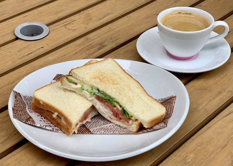 Morning Sandwich set (BLT), 500 yen