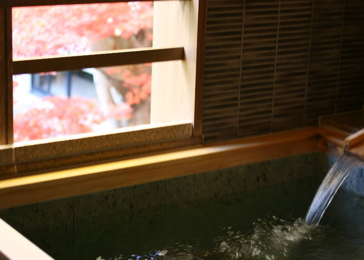 The view from an open-air bath