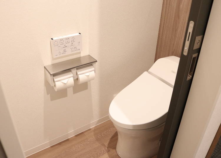 Modern bath and toilet – separated for maximum hygiene